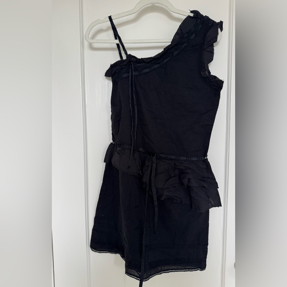Diesel Elegant Black One-Shoulder Dress